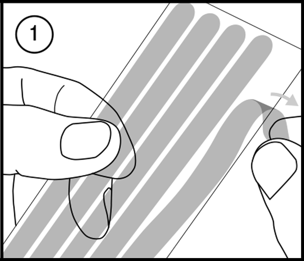 Illustration of attachment strips